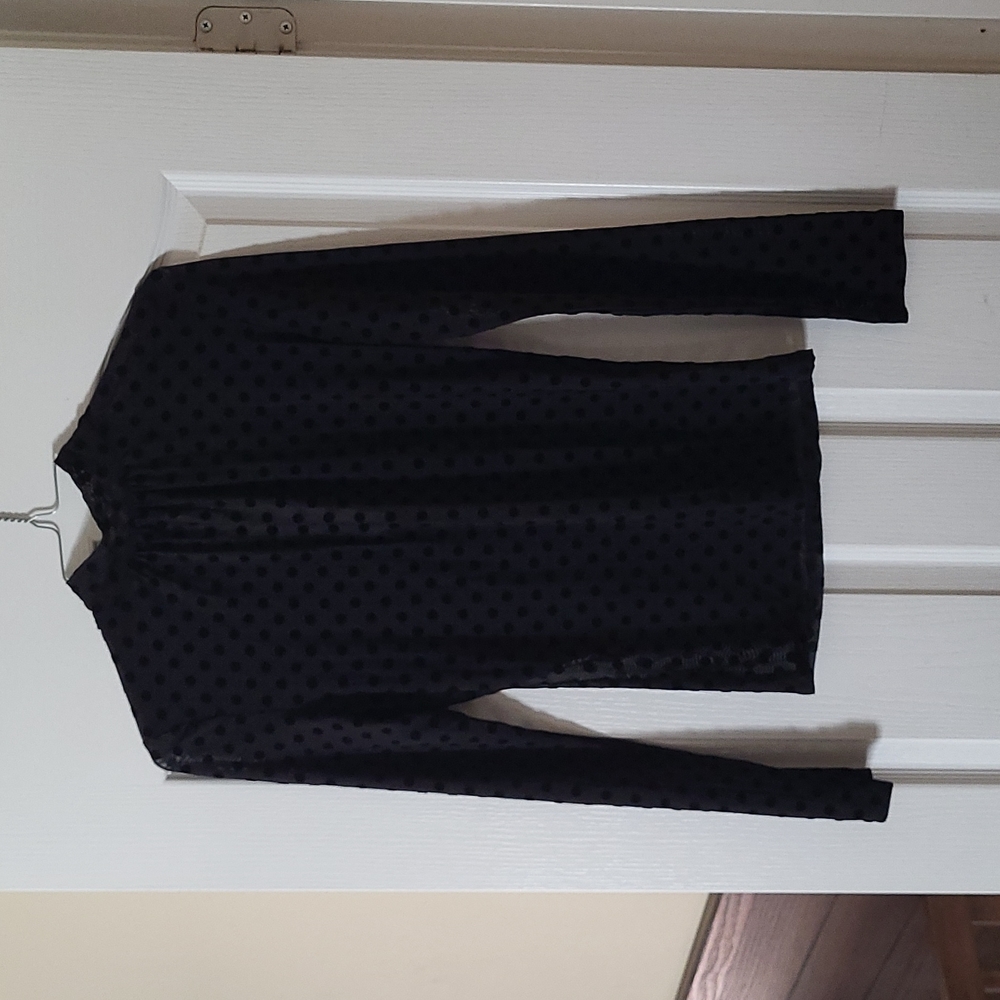 Sheer polka dot blouse
